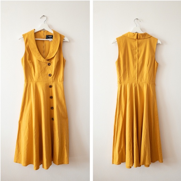 Modcloth Dresses & Skirts - Modcloth mustard yellow dress m medium (d2)